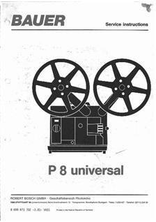 Bauer P 8 manual. Camera Instructions.